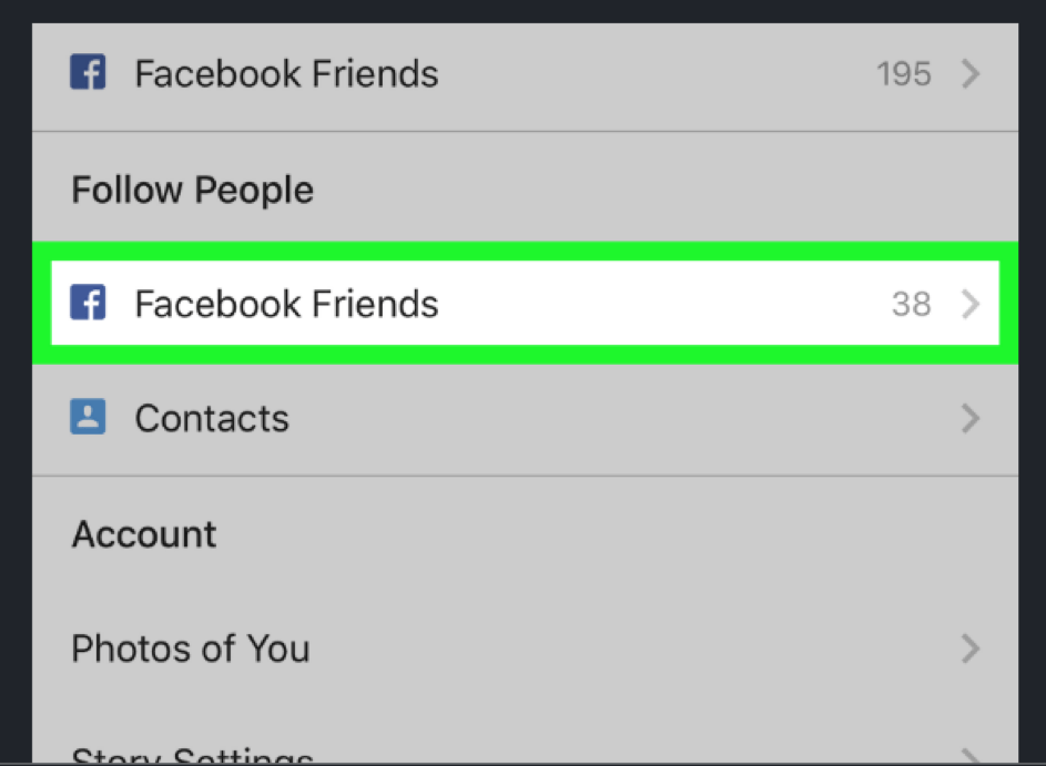 screen facebook friends instagram
