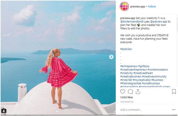 aller a la ligne coupures instagram