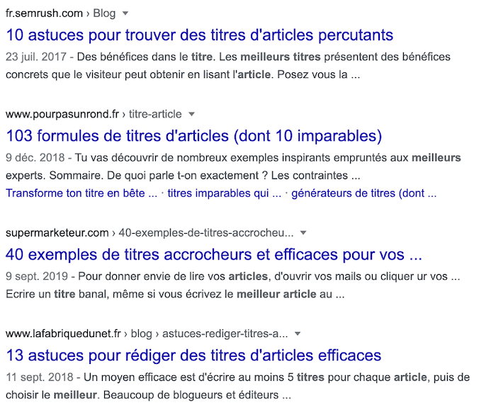 titre accrocheur google