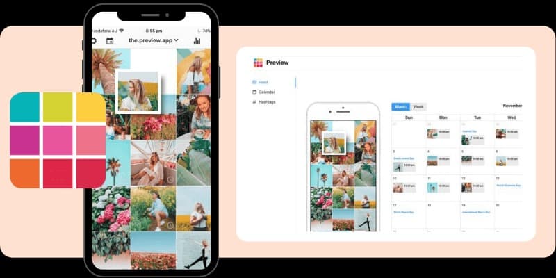 organiser feed instagram application preview