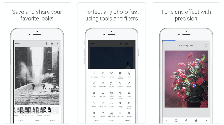 application instagram snapseed