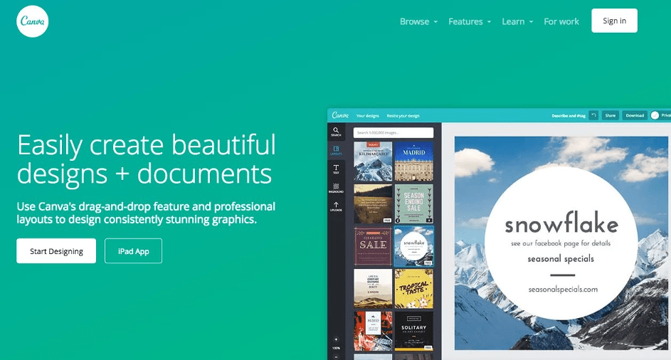 application instagram canva