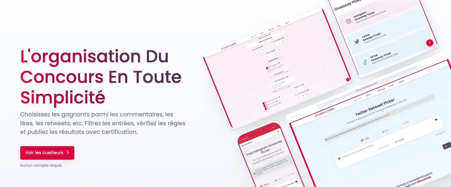 application concours instagram simpliers
