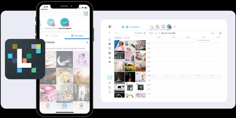 organiser feed instagram application later