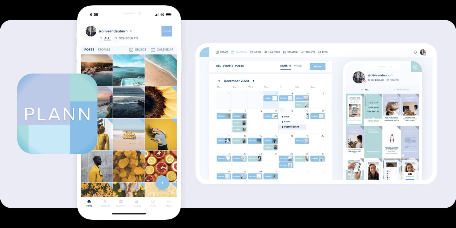 organiser feed instagram application plann