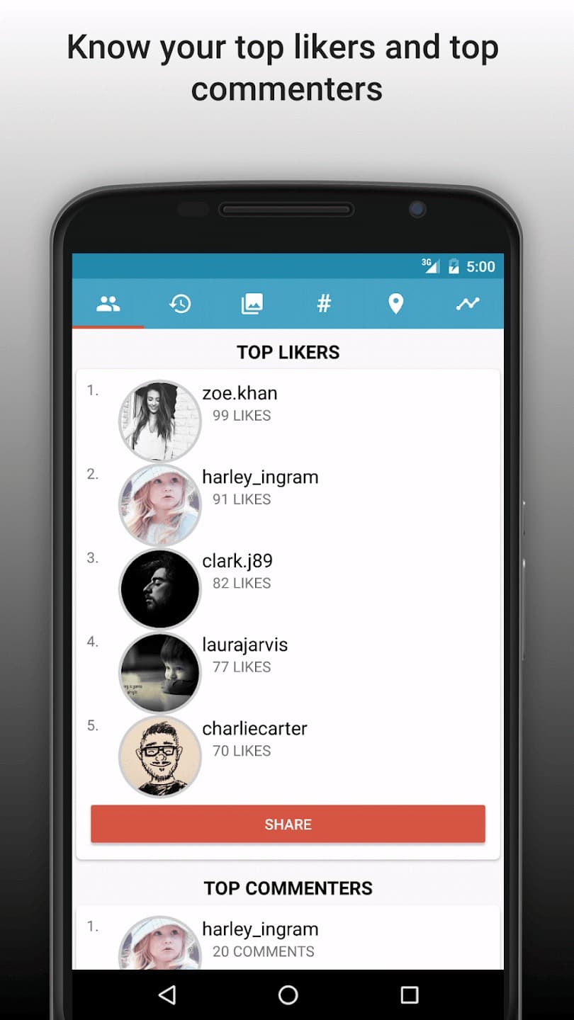 application follower analyzer for instagram