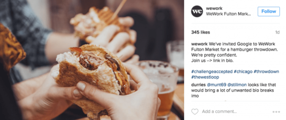 wework instagram post