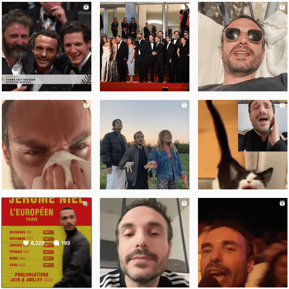 contenu feed instagram jerome niel