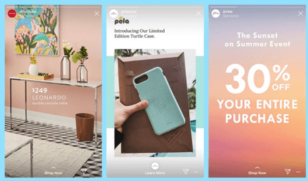 story instagram pub exemple