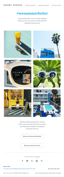 warby parker exemple site