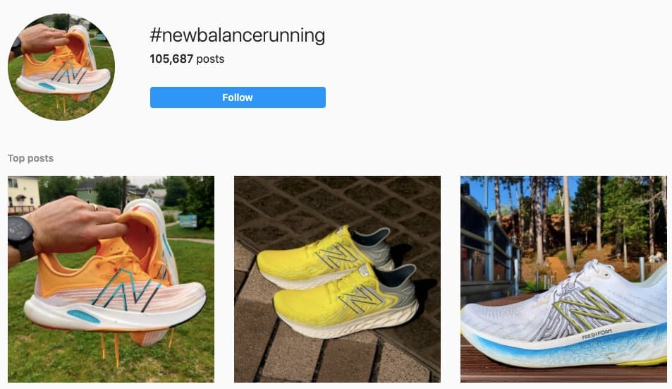 new balance hashtag