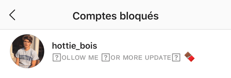 instagram voir comptes bloques