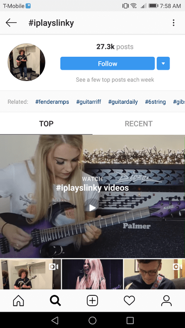 instagram exemple hashtag de marque