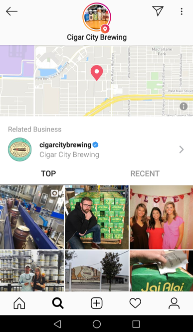 exemple lieu instagram