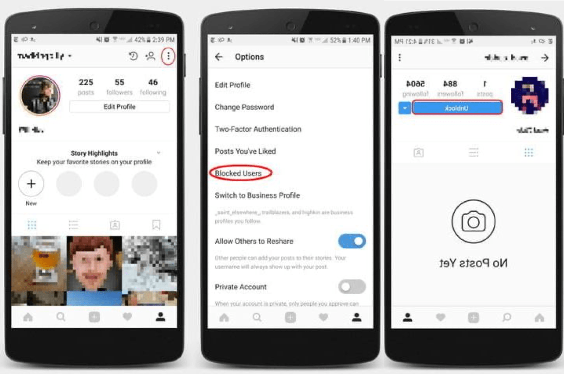 instagram debloque profil