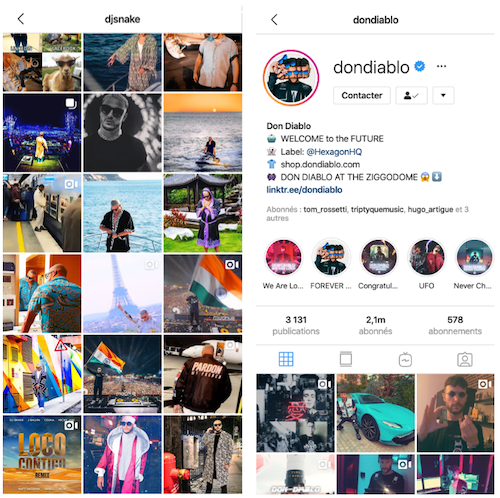 comptes instagram dj snake don diablo