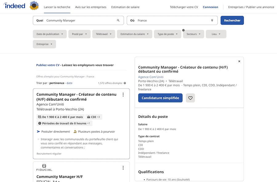 comment trouver community manager