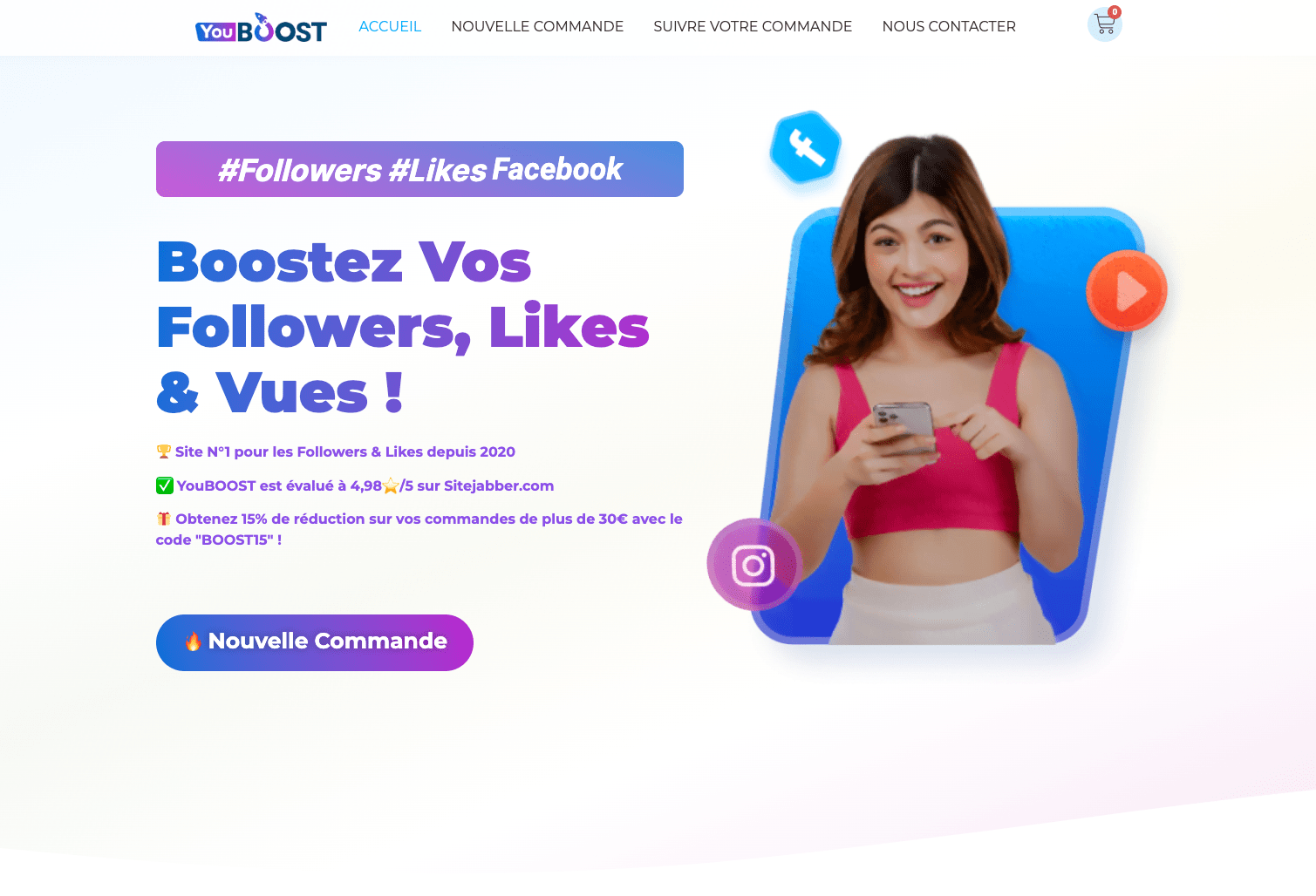 youboost landing page
