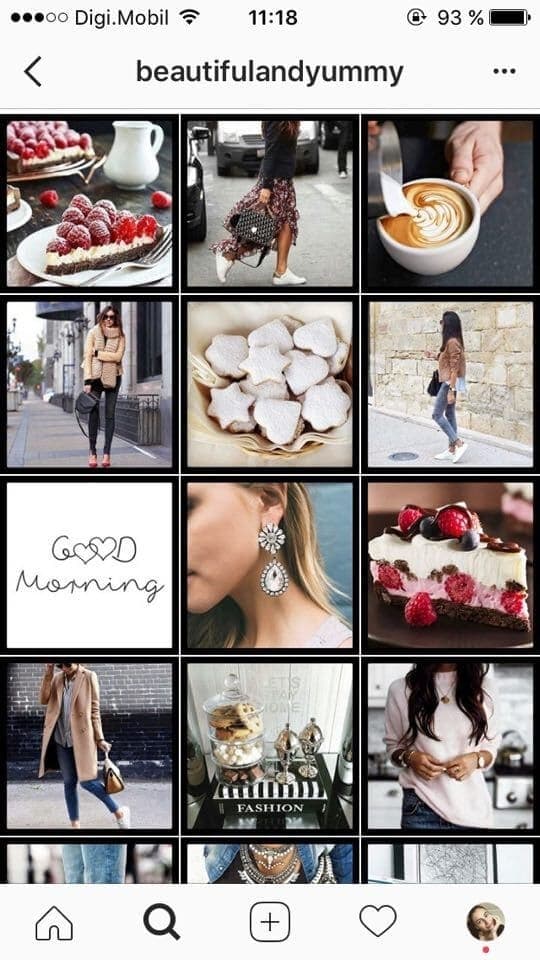 feed instagram bordures noir