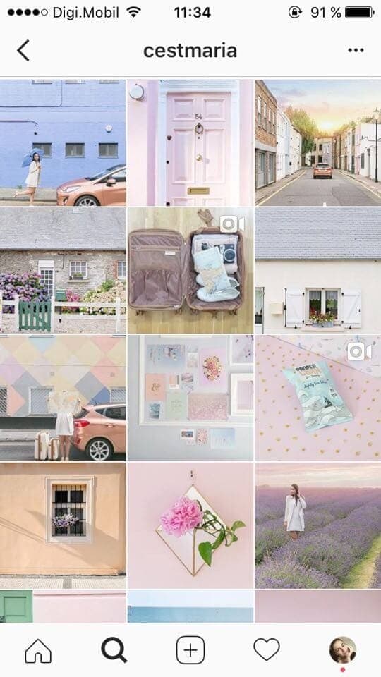 feed instagram pastel