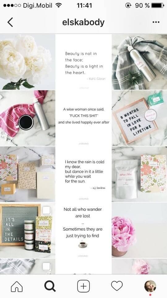 feed instagram ligne vertical