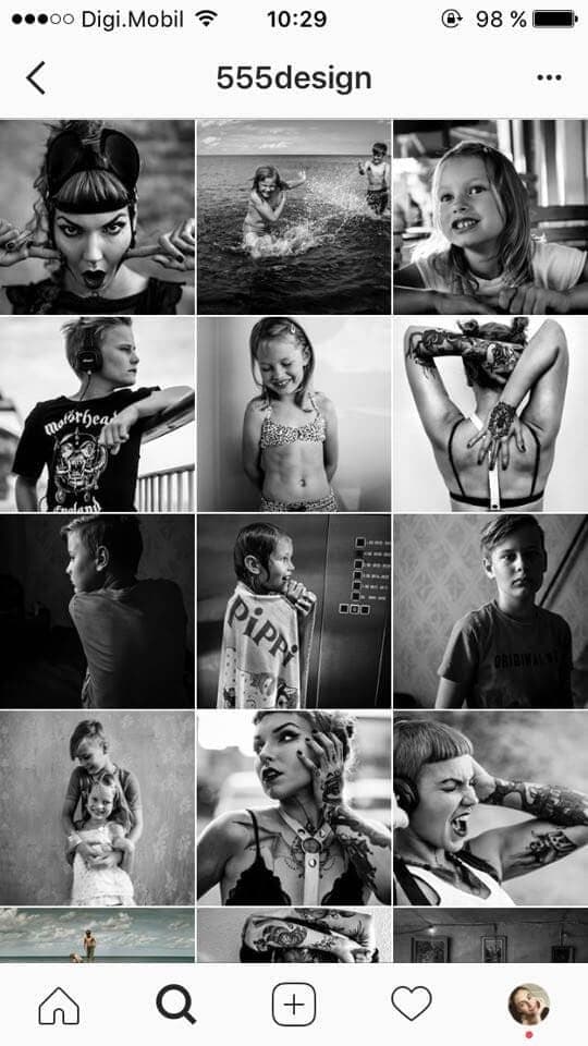feed instagram noir blanc