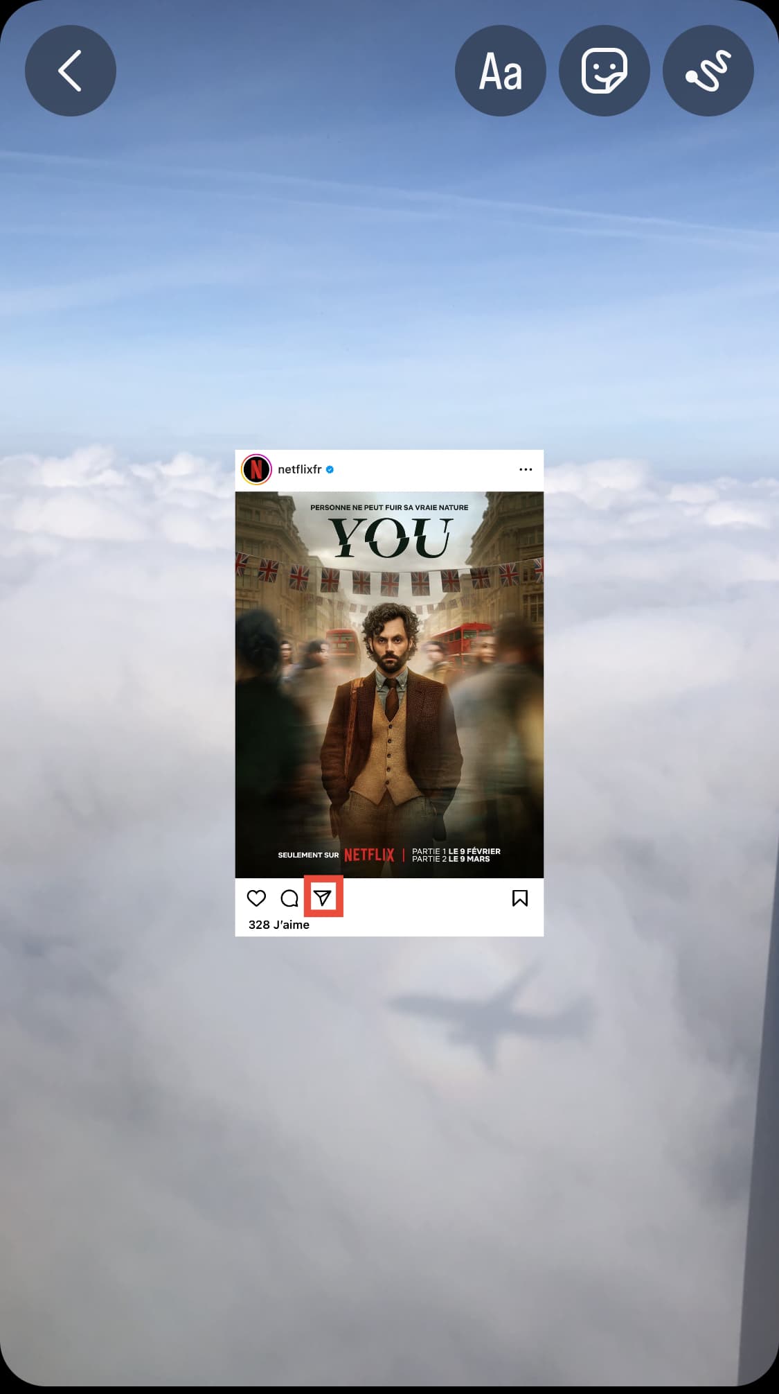 fond story instagram publication