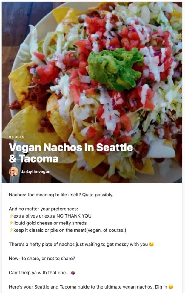 guide instagram vegan