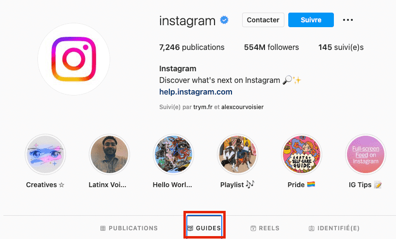 ou trouver guide instagram