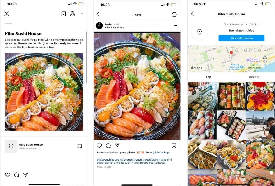 guide instagram lieux exemple