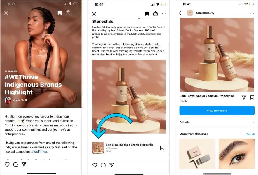 guide instagram produit exemple