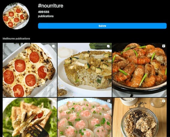 hashtags photographie culinaire