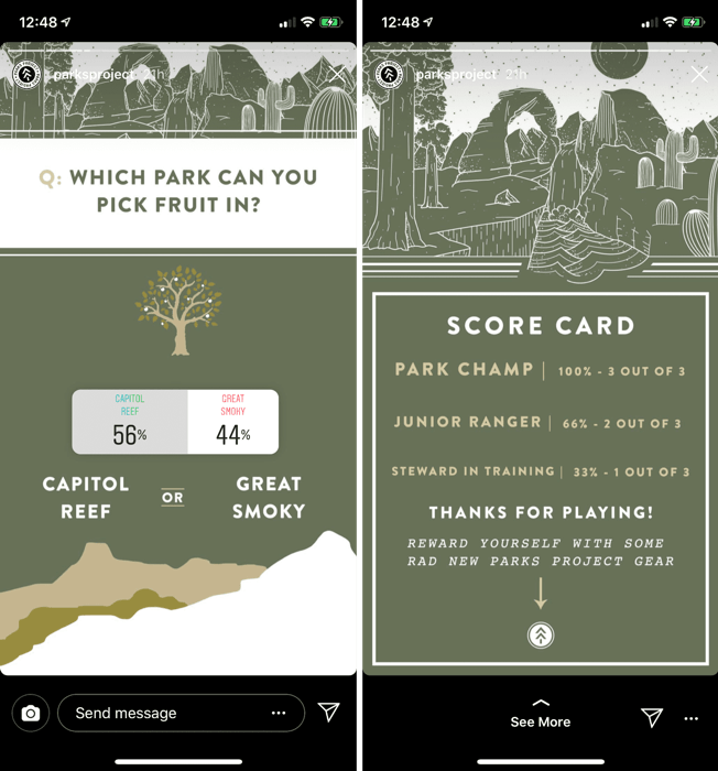 parksproject instagram screen