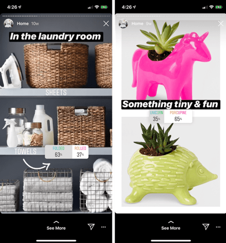 target instagram screen