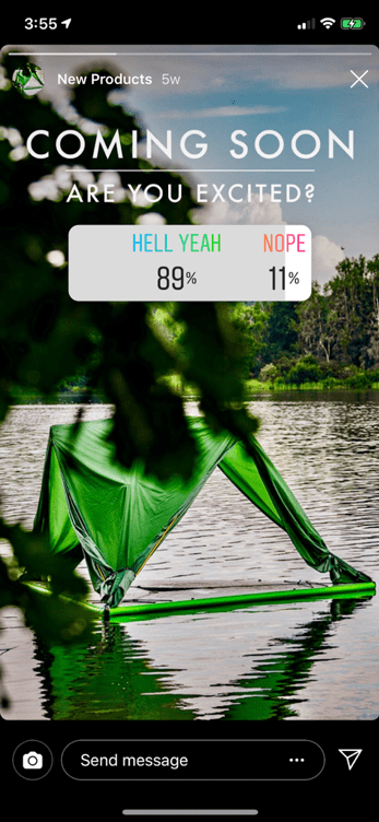 tentsile instagram screen