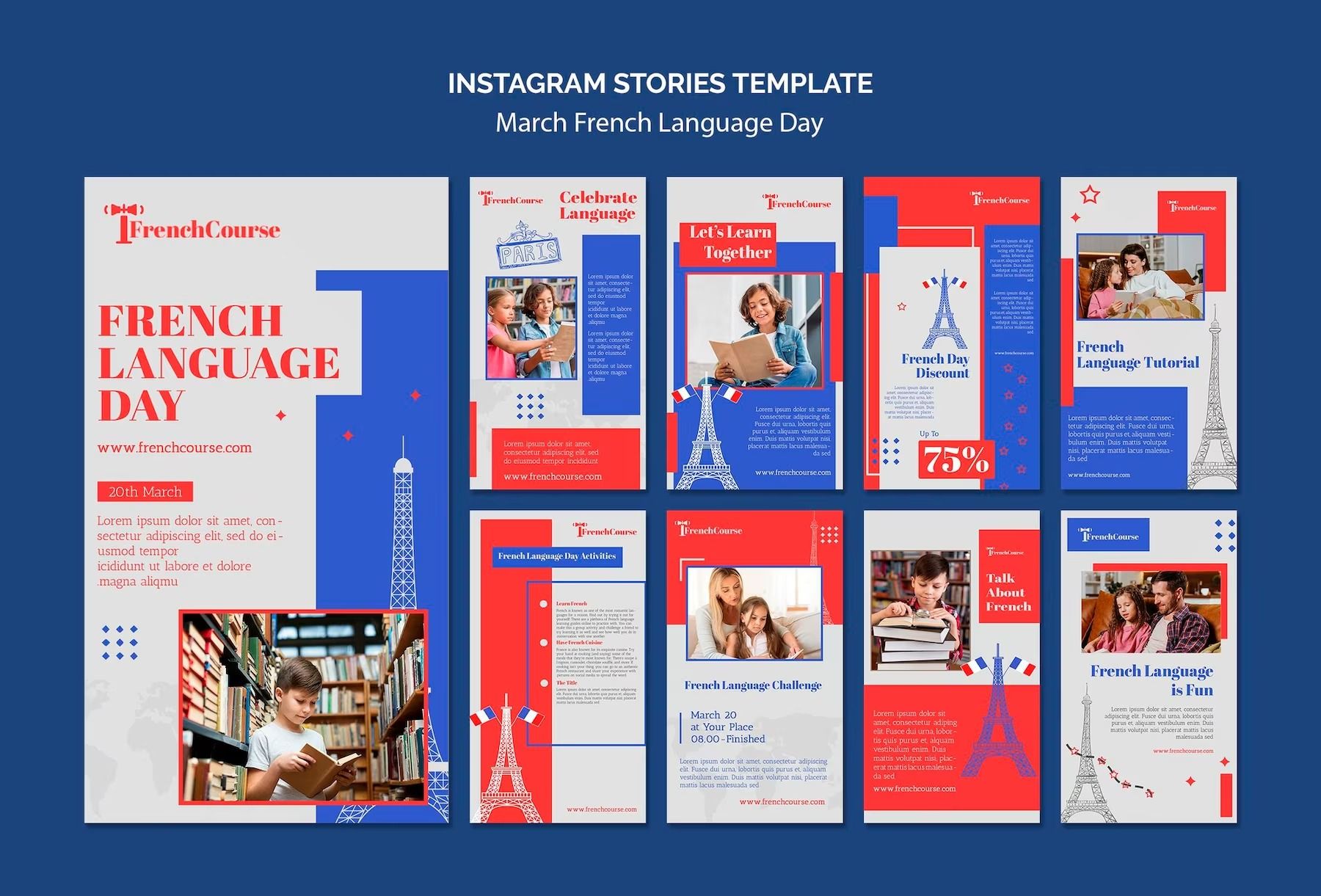 template pour stories instagram
