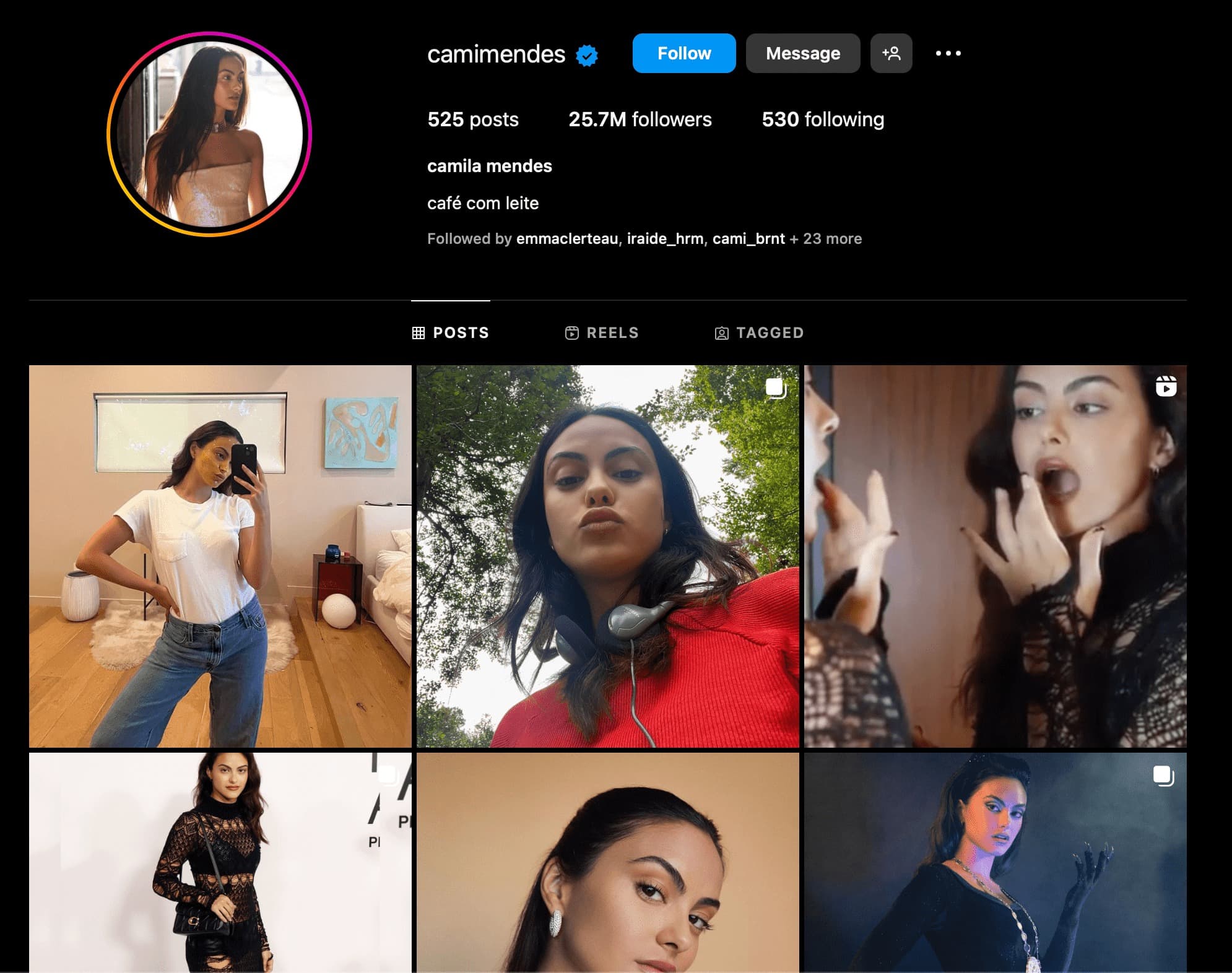 Camille Mendes influenceuse instagram americaine