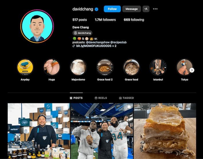 influenceur instagram americain david chang