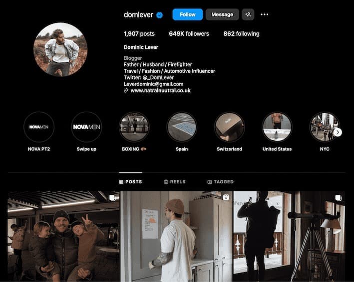 compte instagram dominique lever