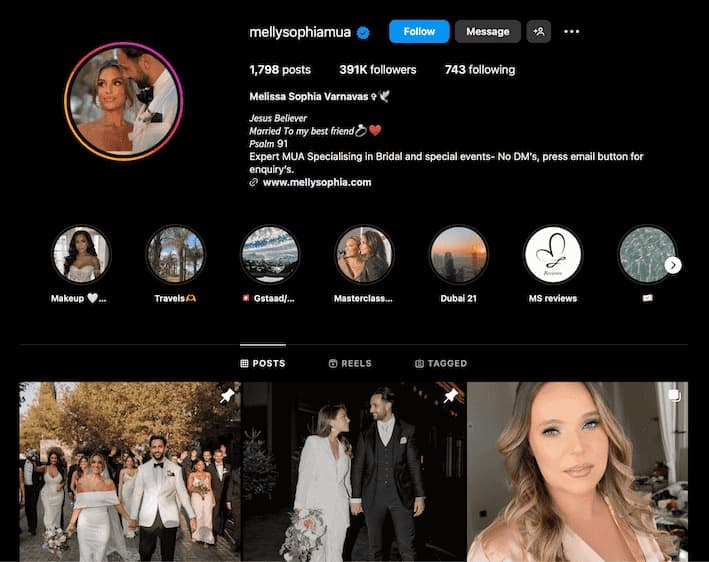 Melissa sofia influenceuse anglaise instagram