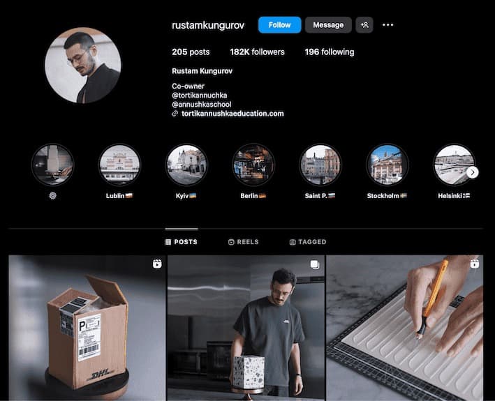 influenceur russe instagram rustan kungurov