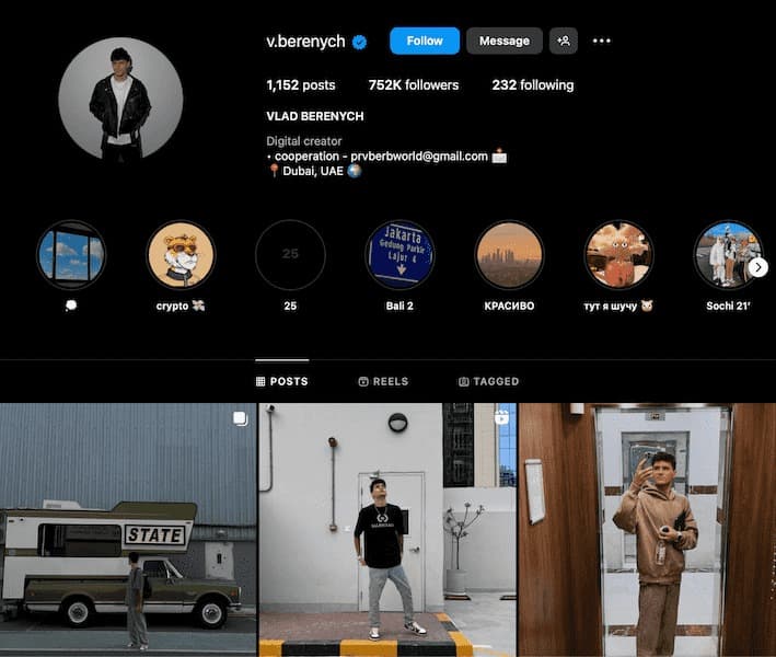 top 5 influenceurs russe sur instagram