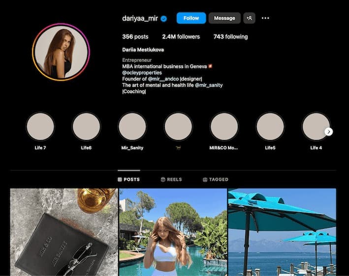 influenceur russe instagram dariyaa