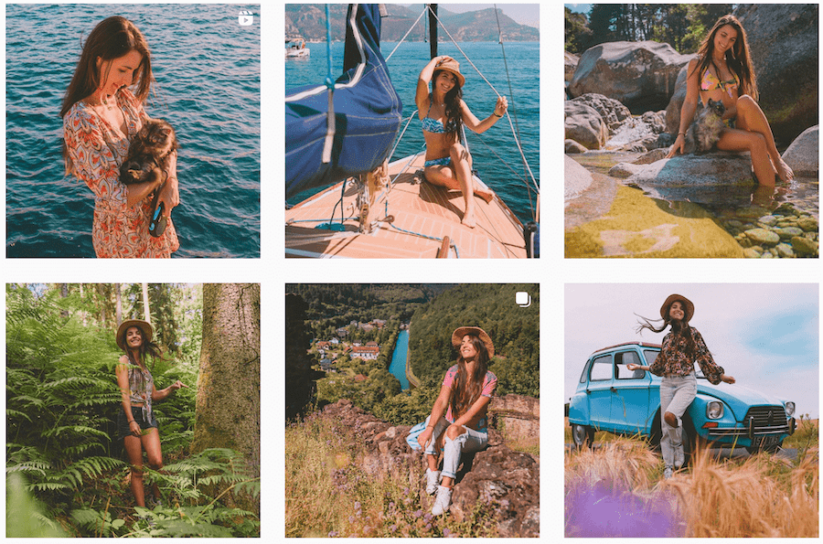 feed instagram influenceuse voyage loiseaurose