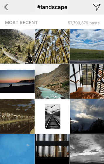 page hashtag instagram landscape