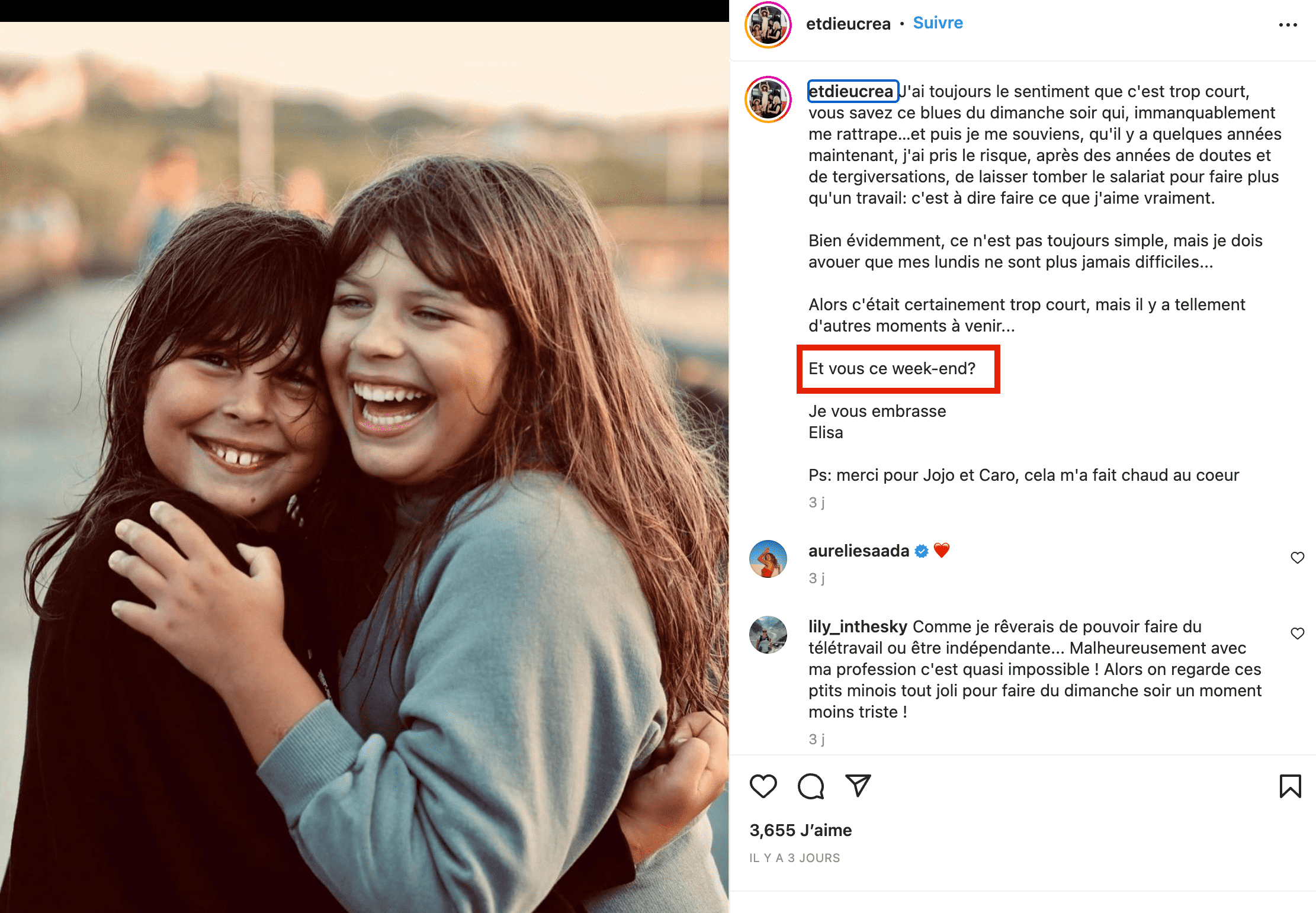 legende instagram appel a action