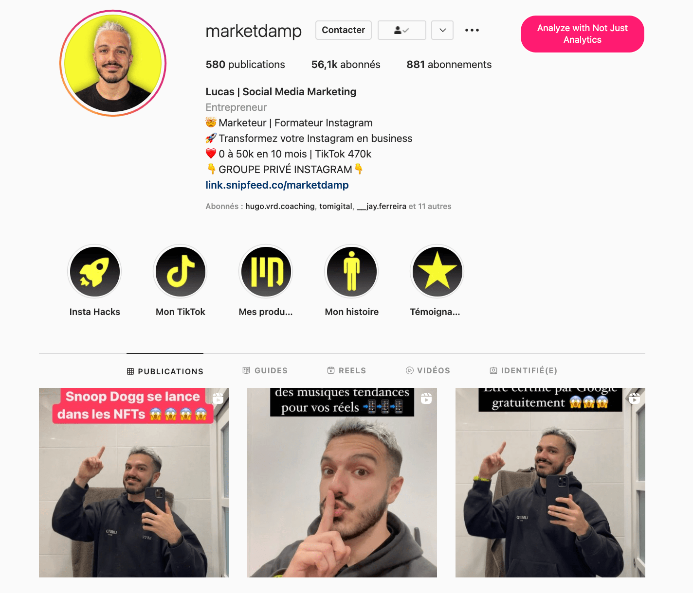 marketdamp gagner des followers