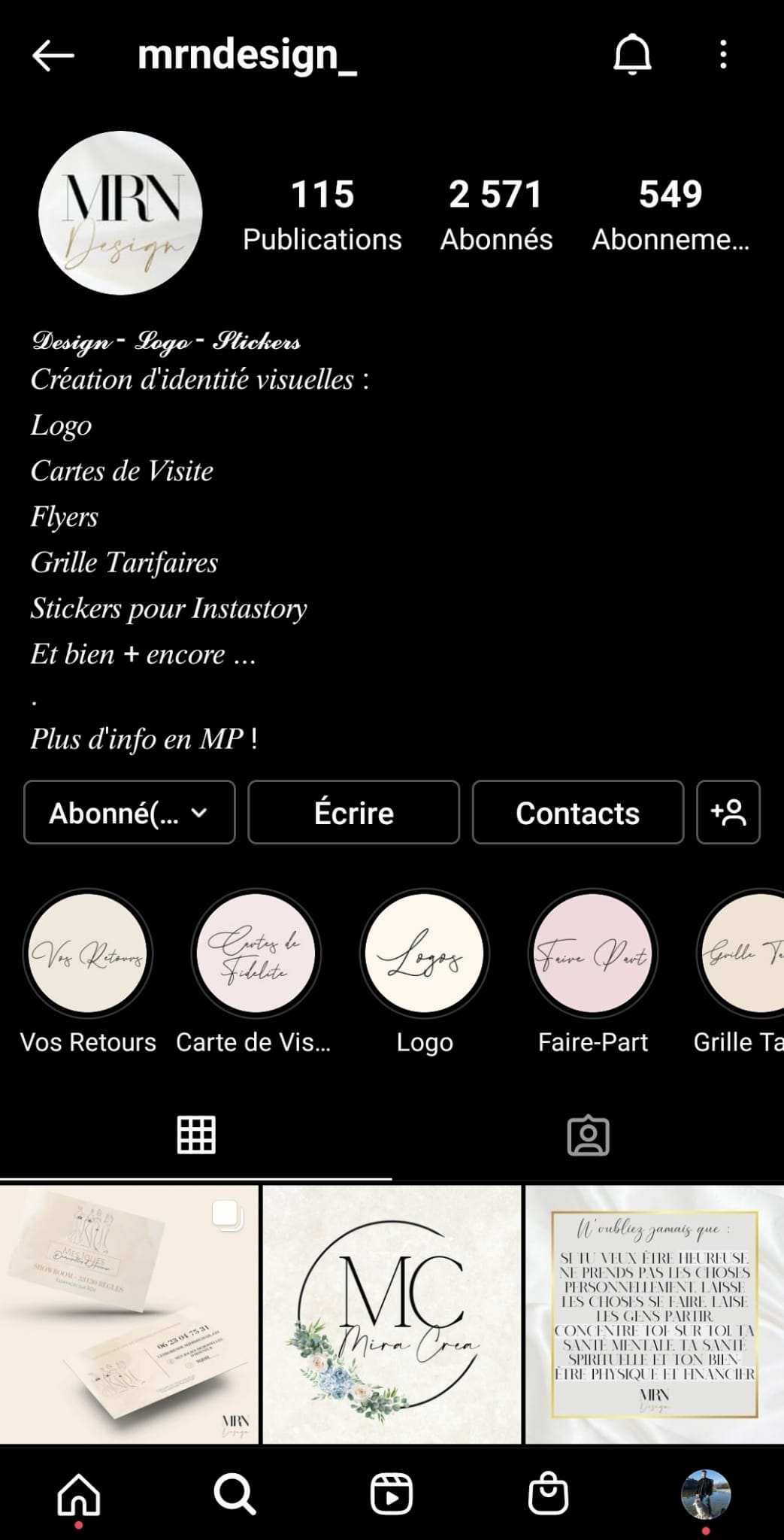police d ecriture bio instagram