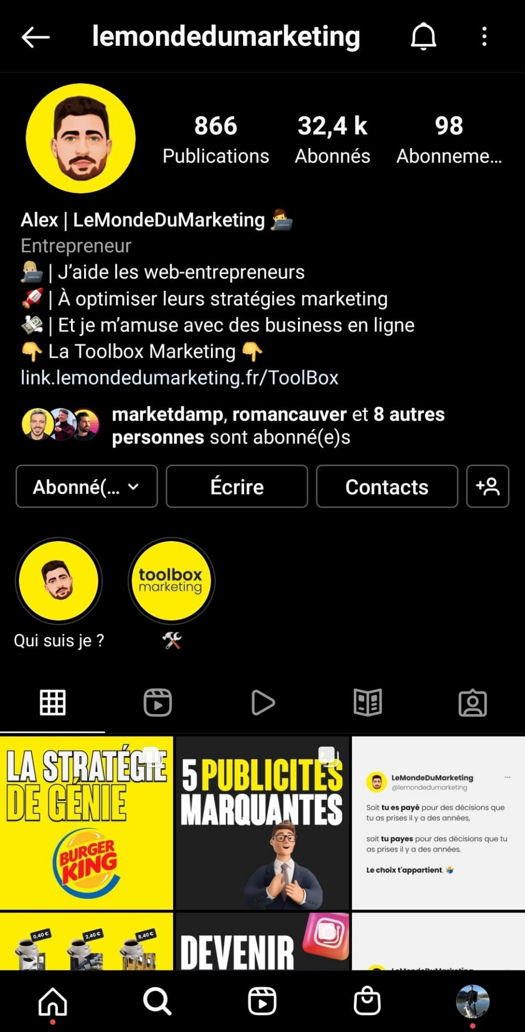 mots cles pertinents bio instagram