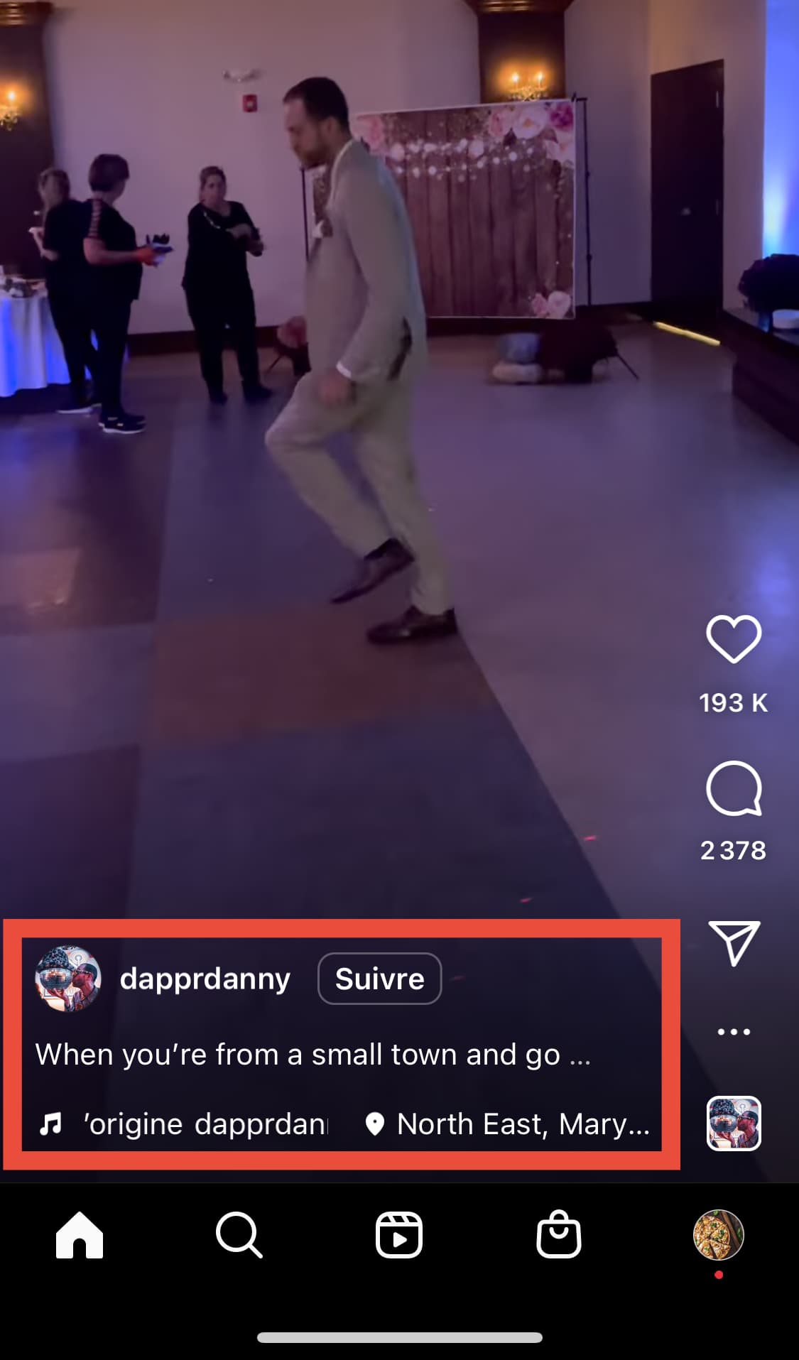 description reel instagram